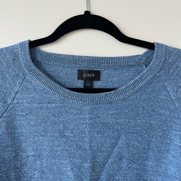 J. Crew Men's Blue Rugged Cotton Crewneck Sweater New - Picture 3 of 5